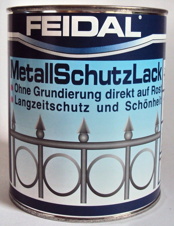 Feidal Metallschutzlack 3 in 1 Grundierung, Rostschutz u. Lack, seidenmatt
