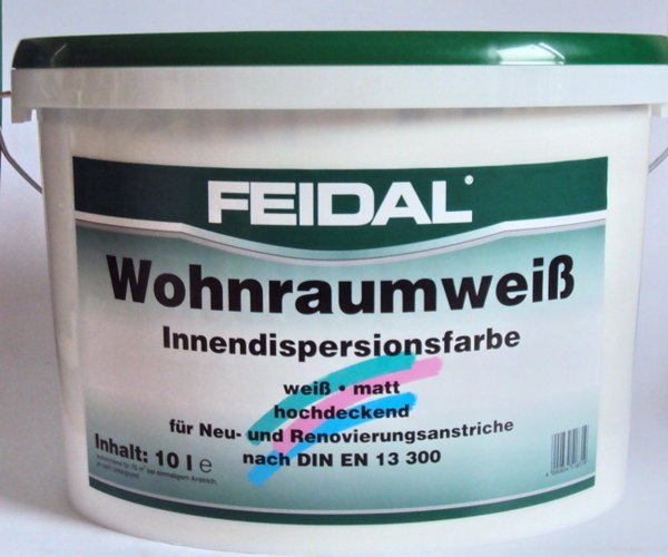 Feidal Wohnraumweiß ELF, Wand- und Deckenfarbe,Weiss Matt DIN Klasse.2 