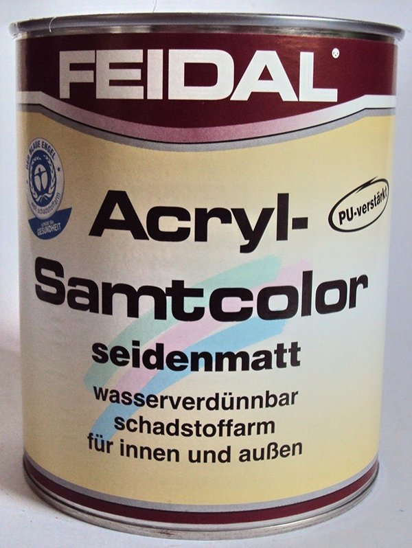 Feidal Acryl Samtcolor, wasserverdünnbar, seidenmatt