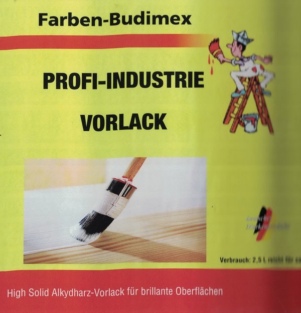 Farben-Budimex Profi-Industrie Vorlack, Farbton weiß / 2,5 l