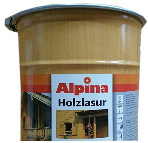  Alpina Universal Holzlasur, weiß / lösemittelhaltig, 5 Liter
