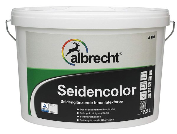 Albrecht Seidencolor A 160, weiß / Latexfarbe seidenglänzend